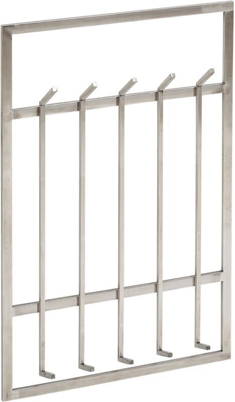 WOHNLING Garderobe WL6.442 Metall Silber Wandhalterung 10 Haken