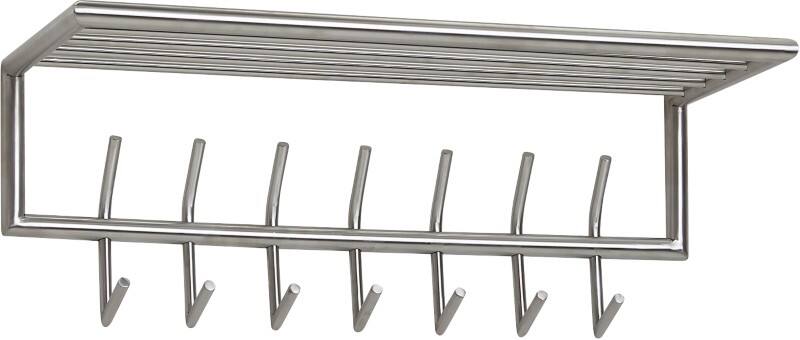 WOHNLING Garderobe WL6.448 Metall Silber Wandhalterung 7 Haken