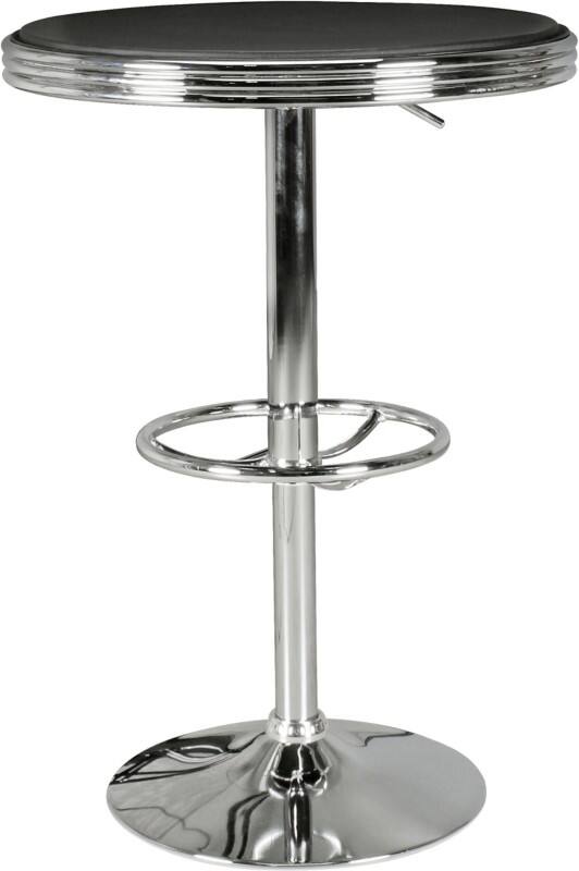 WOHNLING Stehtisch WL5.113 Schwarz Silber 60 x 92 cm