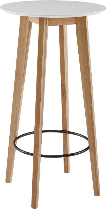 WOHNLING Bartisch WL6.094 Weiß Eiche 60 x 110 x 60 cm