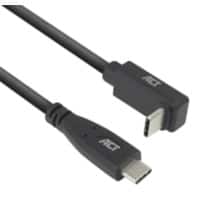 ACT USB-C Kabel 0.5M gerade bis nach oben/unten gewinkelt USB 3.0 10Gbps 60W Schwarz