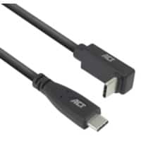 ACT USB-C Kabel 1M gerade bis nach oben/unten gewinkelt USB 3.0 10Gbps 60W Schwarz