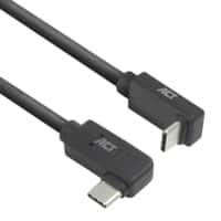 ACT USB-C Kabel 0.5M links/rechts abgewinkelt zu oben/unten abgewinkelt USB 3.0 10Gbps 60W Schwarz