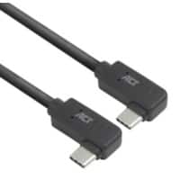 ACT USB-C Kabel 0.5M links/rechts gewinkelt auf links/rechts gewinkelt USB 3.0 10Gbps 60W Schwarz