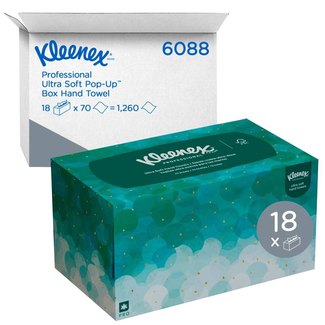 Kleenex Ultra Soft Handtücher 1-lagig 6088 Weiß Gefaltet