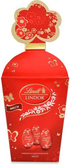 Lindt Lindor S Schokolade Eier Milch Köcher 150 g
