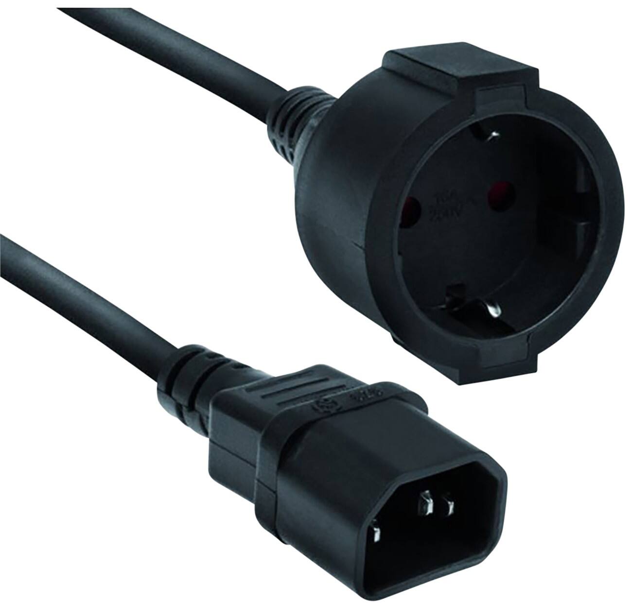 ACT Netzkabel 0,2 m Schwarz