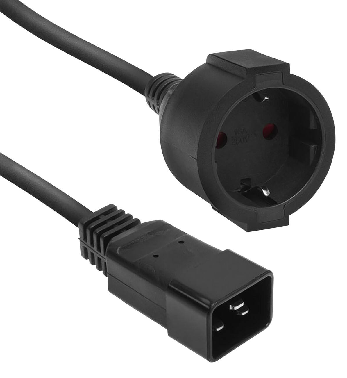 ACT Netzkabel 0,2 m Schwarz