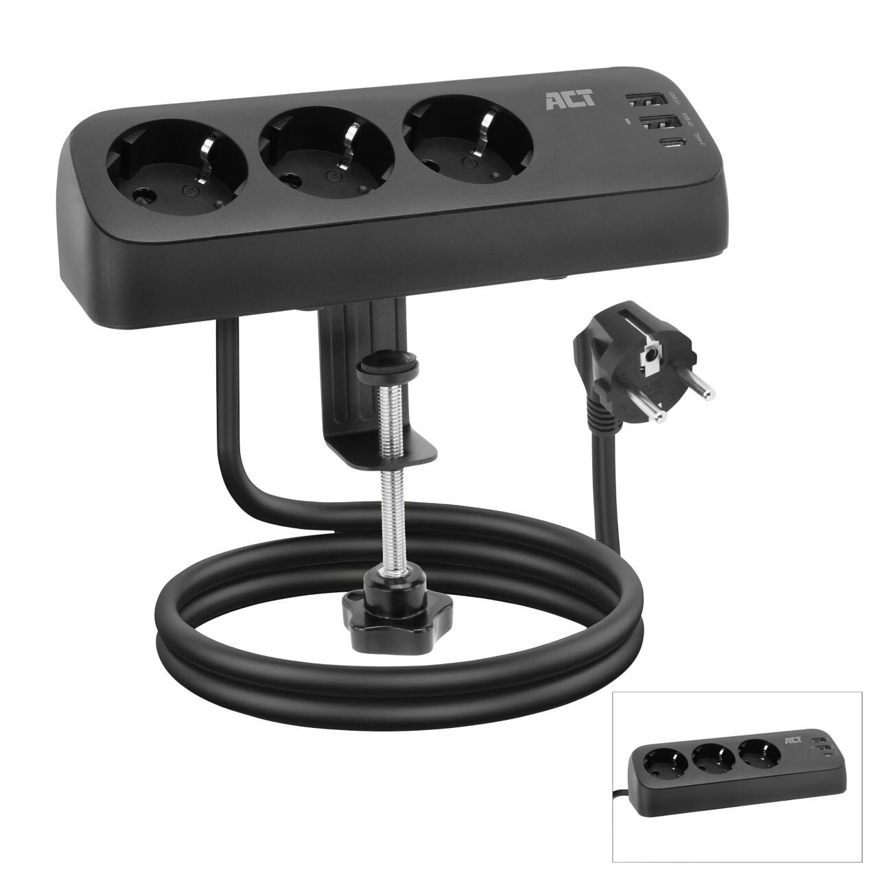 ACT Steckdosenleiste 3 Steckdosen 1,5 m