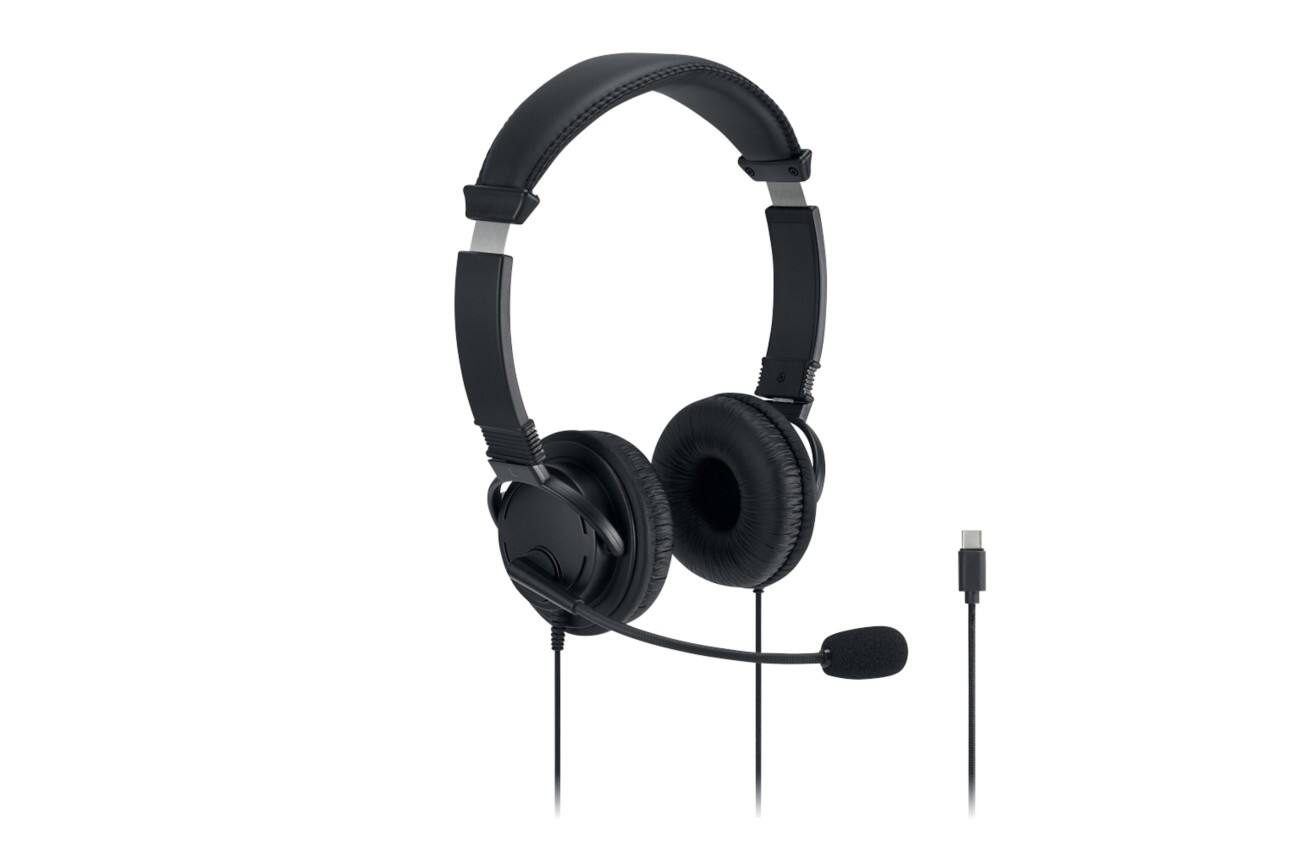 Kensington Classic EQ USB-C-Headset mit Mikrofon und Lautstärkeregelung K97464WW