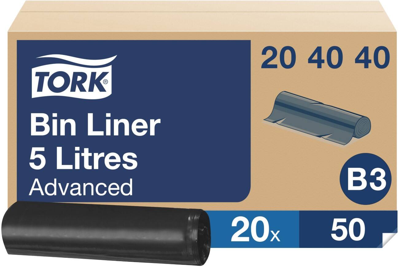 Tork 5 L Abfallsäcke Schwarz Kunststoff 50 Stück