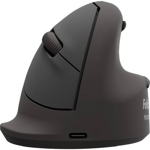 Fellowes Breyta Ergonomische Maus Verkabelt & Kabellos Bluetooth Schwarz Für Linkshänder geeignet