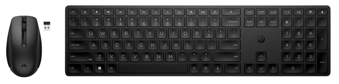 HP 655 Kabellose Tastatur und Maus Schwarz