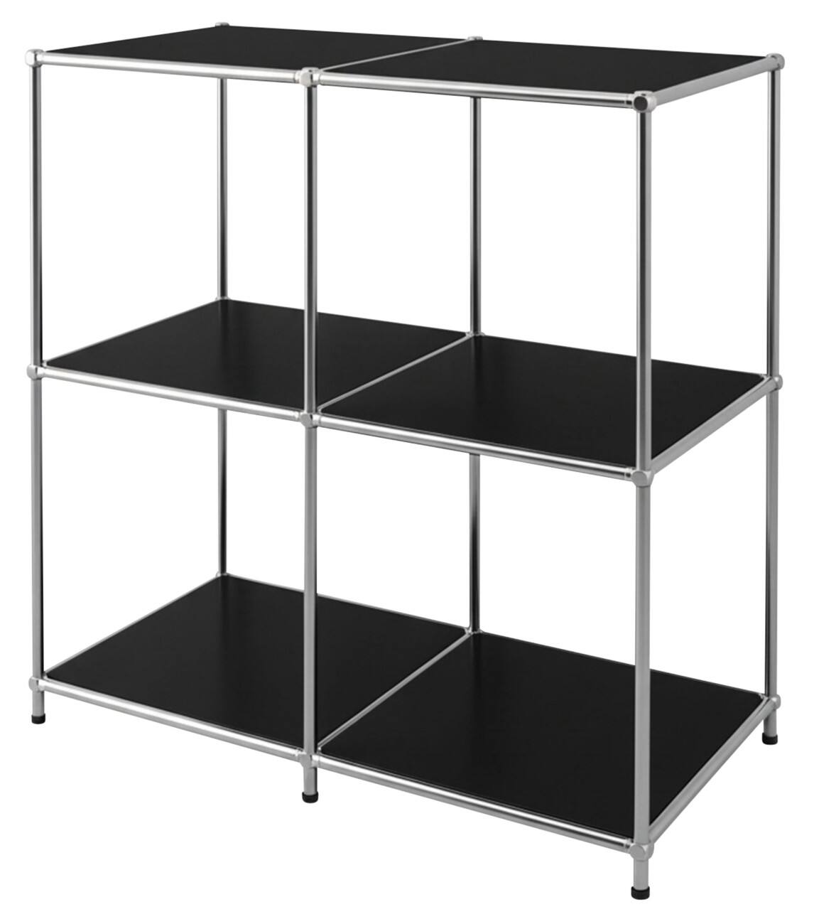floordirekt Concept Epure Stahl Beistelltisch 780 x 400 x 820 mm Schwarz