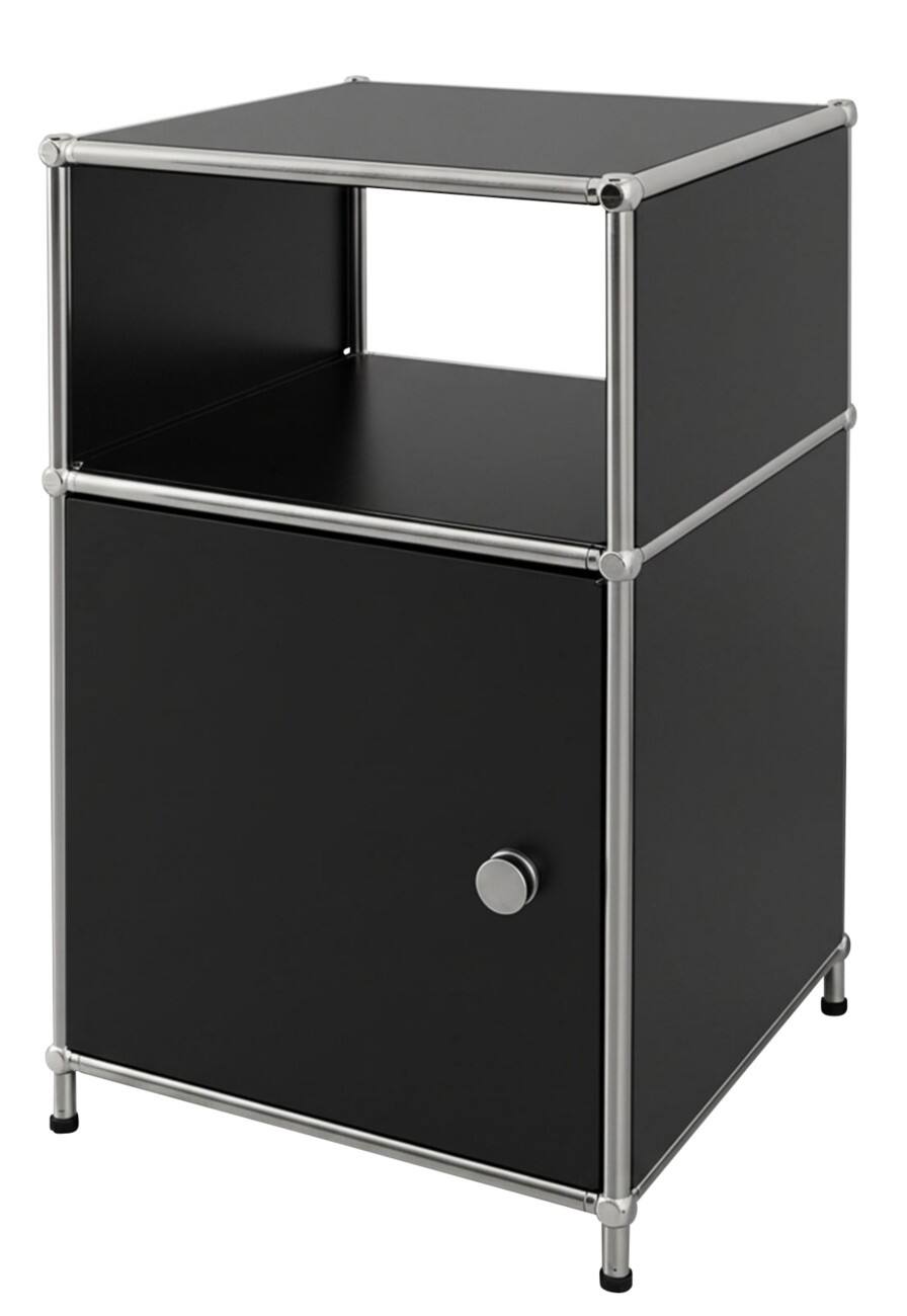 floordirekt Concept Epure Stahl Beistelltisch 400 x 400 x 650 mm Schwarz
