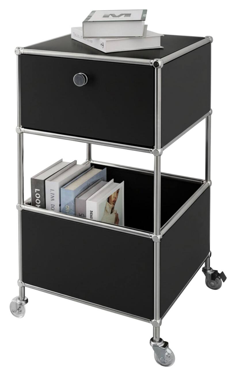 floordirekt Concept Epure Stahl Beistelltisch 400 x 400 x 690 mm Schwarz