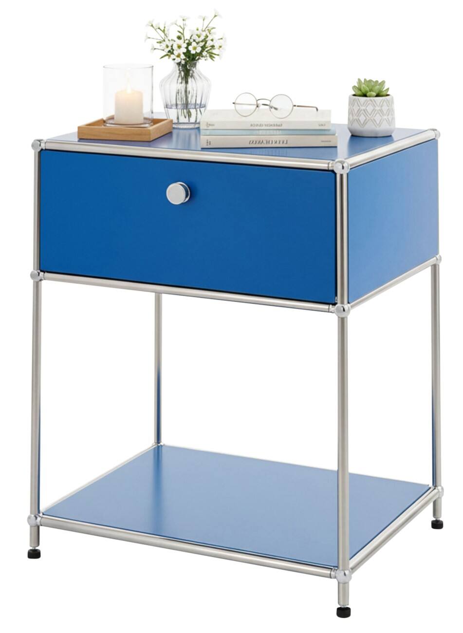 floordirekt Concept Epure Stahl Beistelltisch 500 x 400 x 650 mm Blau