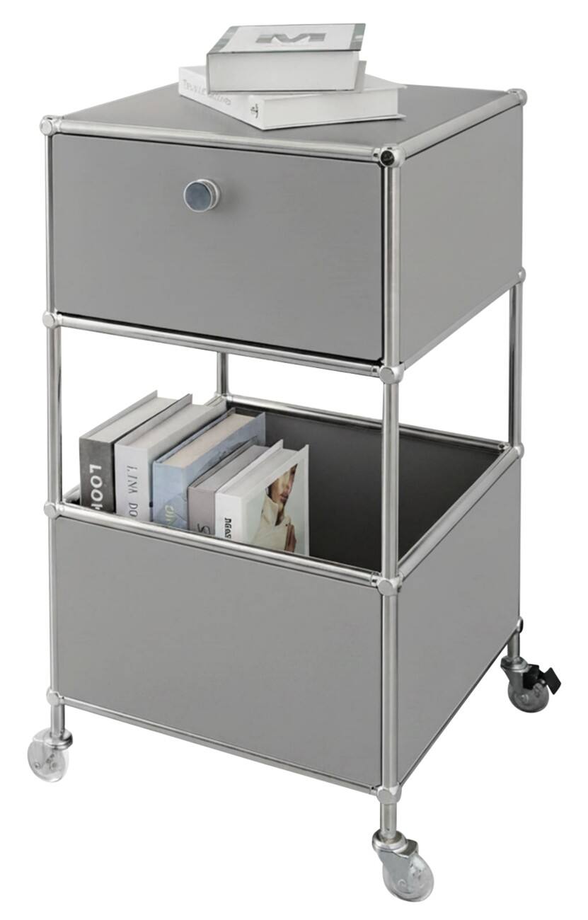floordirekt Concept Epure Stahl Beistelltisch 400 x 400 x 690 mm Grau