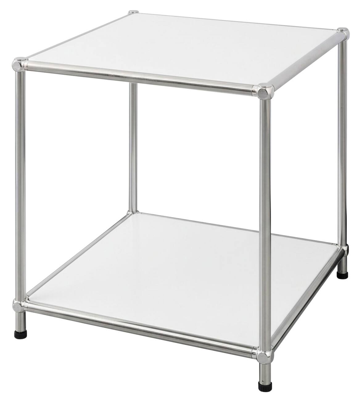 floordirekt Concept Epure Stahl Beistelltisch 400 x 400 x 460 mm Weiß