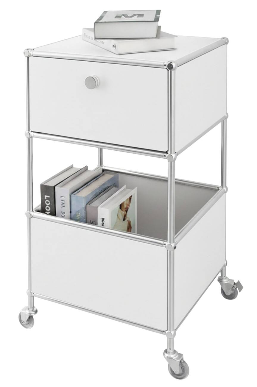 floordirekt Concept Epure Stahl Beistelltisch 400 x 400 x 690 mm Weiß