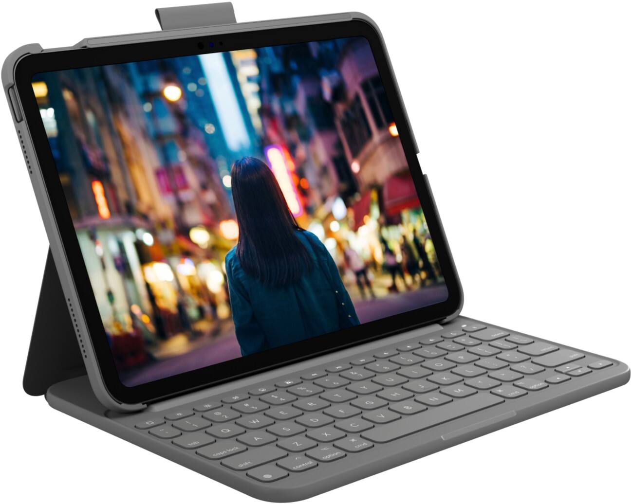 Logitech Slim Folio iPad-Tastaturhülle für iPad (7., 8., 9. und 10. Generation sowie A16) und iPad Air (3. Generation)