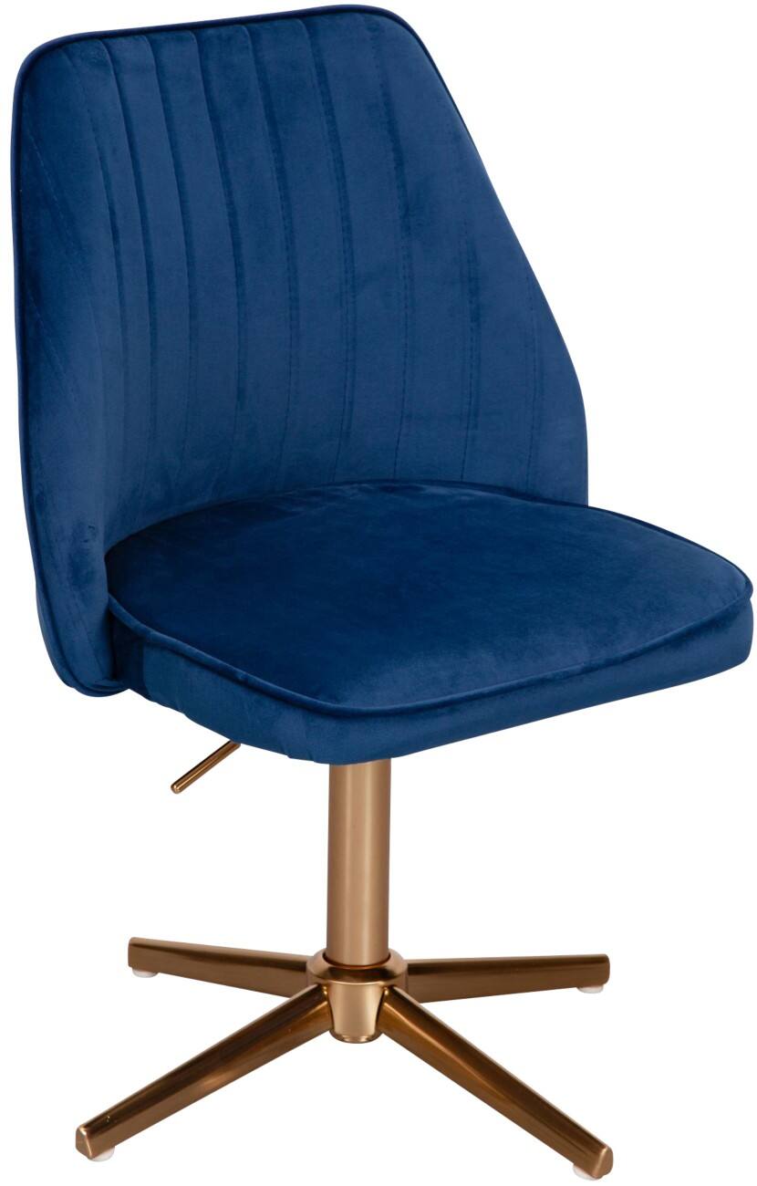 WOHNLING Drehstuhl Nicht arretierbar 600 x 600 x 1,000 mm Blau