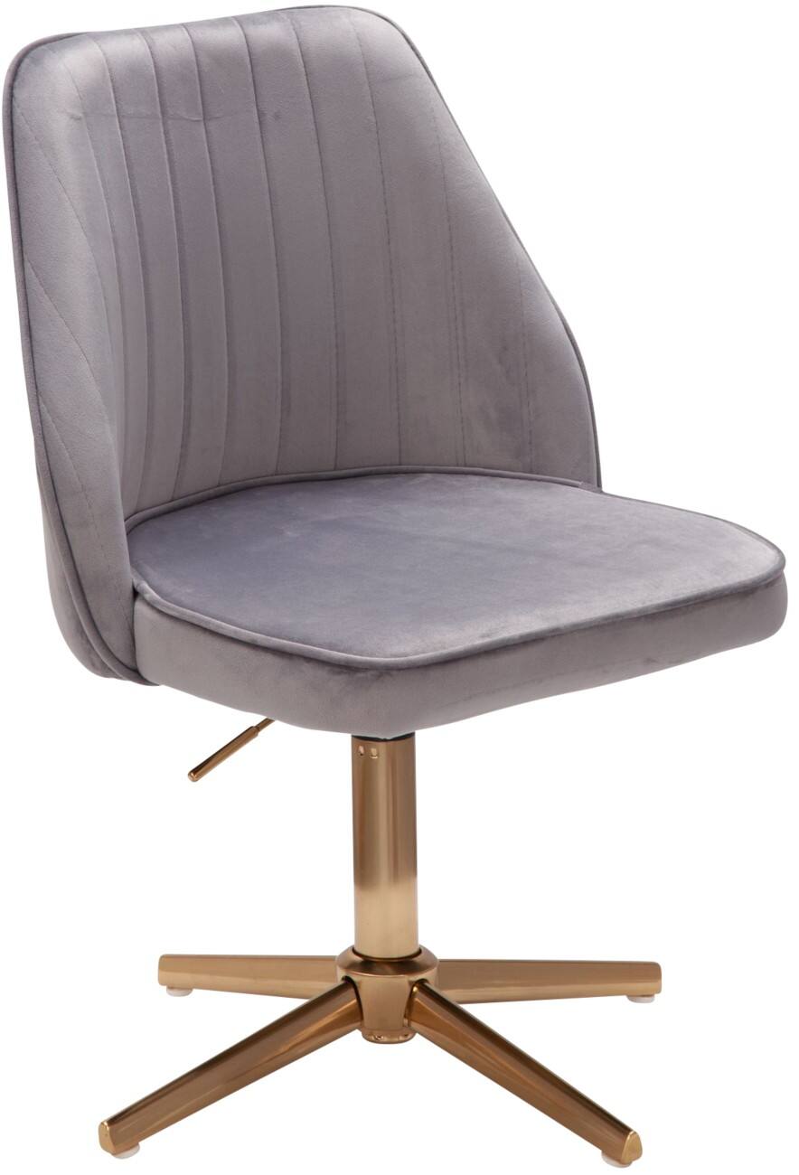 WOHNLING Drehstuhl Nicht arretierbar 600 x 600 x 1,000 mm Grau