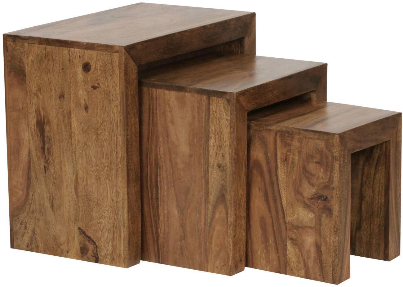 WOHNLING Kaffeetisch Braun 500 x 500 x 450 mm