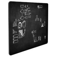 Magnetisch Kreidetafel Schienensystem 100 (B) x 1 (T) x 67 (H) cm Schwarz