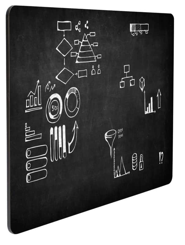 Kreidetafel 90 (B) x 1 (T) x 57 (H) cm Schwarz