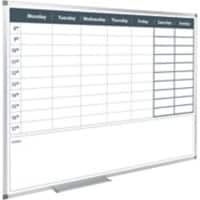 Magnetisches Whiteboard Magnetisch PLW96OD Eckhalterungen 90 (B) x 60 (H) cm Metall Weiß