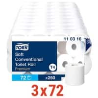 Tork Premium Toilettenpapier Weiß Papier 216 Rollen à 250 Blatt