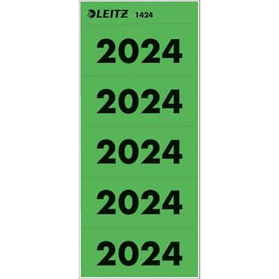 Leitz Selbstklebende Jahresetiketten 2024 Grün 60 x 25,5 mm 100 Stück