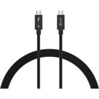 XLayer Thunderbolt USB-C-Kabel USB-C Male USB-C Male 1 m Schwarz