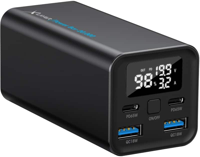 XLayer Powerbank 65 W 2 x USB-C 65 W, 2 x USB-A QC 18 W Schwarz