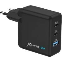 XLayer Ladegerät 65 W 2 x USB-C 65 W, 1 x USB-A 60 W Schwarz