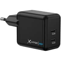 XLayer Ladegerät 45 W 2 x USB-C PD 45 W Schwarz