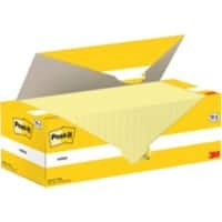 Post-it Haftnotizen 127 x 76 mm Kanariengelb Packung mit 24 Blöcken à 100 Blatt Value Pack 18+6 GRATIS