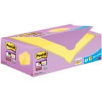 Post-it Super Sticky Haftnotizen 76 x 127 mm Gelb Packung mit 24 Blöcken à 90 Blatt Value Pack 20+4 GRATIS