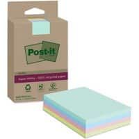 Post-it Super Sticky Haftnotizen Farbig Sortiert 102 x 152 mm Packung mit 4 Blöcken à 45 Blatt