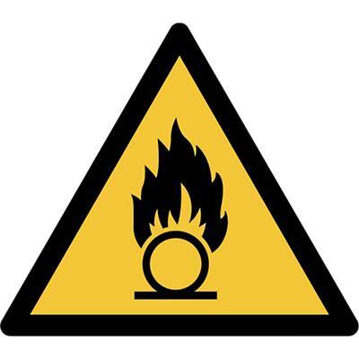 Djois Warnschild Warnung vor brandfördernden Stoffen Klebstoff, einschraubbar PP (Polypropylen) 30 (B) x 0,14 (H) cm