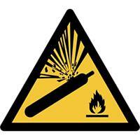 Djois Warnschild Warnung vor Druckgasbehältern Klebstoff, einschraubbar PP (Polypropylen) 15 (B) x 0,14 (H) cm