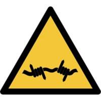 Djois Warnschild Warnung vor Stacheldraht Klebstoff, einschraubbar PP (Polypropylen) 20 (B) x 0,14 (H) cm