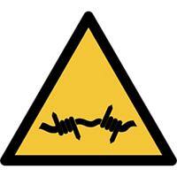 Djois Warnschild Warnung vor Stacheldraht Klebstoff, einschraubbar PP (Polypropylen) 30 (B) x 0,14 (H) cm
