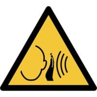 Djois Warnschild Warnung vor unvermittelt auftretendem lauten Geräusch Klebstoff, einschraubbar PP (Polypropylen) 20 (B) x 0,14 (H) cm