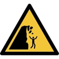 Djois Warnschild Warnung vor Steinschlag und instabiler Klippe Klebstoff, einschraubbar PP (Polypropylen) 20 (B) x 0,14 (H) cm