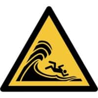 Djois Warnschild Warnung vor hoher Brandung oder hohen brechenden Wellen Klebstoff, einschraubbar PP (Polypropylen) 20 (B) x 0,14 (H) cm