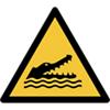 Djois Warnschild Warnung Achtung Krokodile Klebstoff, einschraubbar PP (Polypropylen) 30 (B) x 0,14 (H) cm