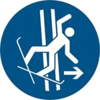 Djois Warnschild Aufzug im Brandfall nicht benutzen Klebstoff, einschraubbar PP (Polypropylen) 10 (B) x 0,14 (H) cm