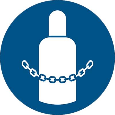 Djois Warnschild Gasflaschen sichern Klebstoff, einschraubbar PP (Polypropylen) 30 (B) x 0,14 (H) cm